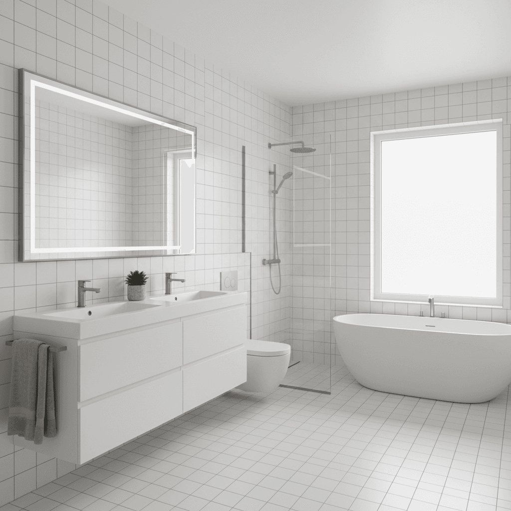 Modern bathroom interior