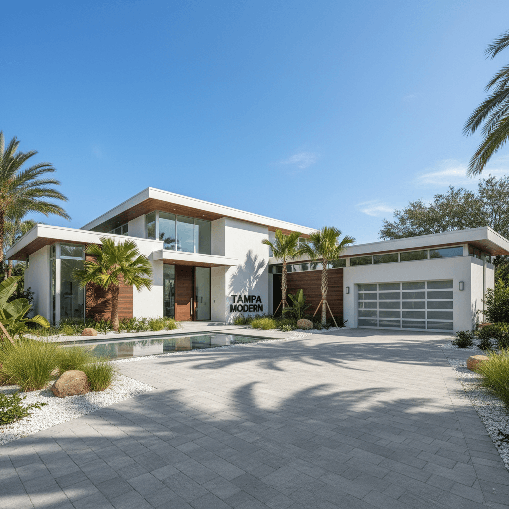 Modern home with updated facade