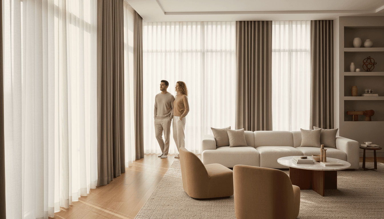 Spacious master bedroom with bright natural lighting